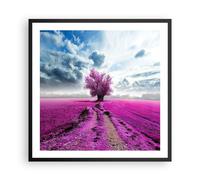 Affiche Poster 60x60cm Tableaux Image Photo Bruyère arbre nuages paysage Art