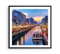 Affiche Poster 60x60cm Tableaux Image Photo Canal Grande Soir Wall Art