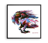 Affiche Poster 60x60cm Tableaux Image Photo Cheval élégance sauvage Animal Art