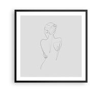 Affiche Poster 60x60cm Tableaux Image Photo Corps Femme Dessin Wall Art