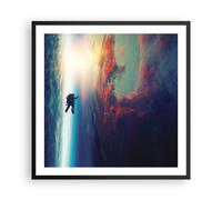 Affiche Poster 60x60cm Tableaux Image Photo Cosmos Astronaute Planète Wall Art