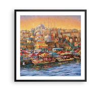 Affiche Poster 60x60cm Tableaux Image Photo Couleurs Ville Turquie Wall Art