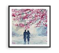 Affiche Poster 60x60cm Tableaux Image Photo Couple Paris Arbre Wall Art