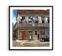 Affiche Poster 60x60cm Tableaux Image Photo Cuba La Havane Balcon Wall Art