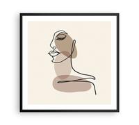 Affiche Poster 60x60cm Tableaux Image Photo Dessin Single-Line Femme Wall Art