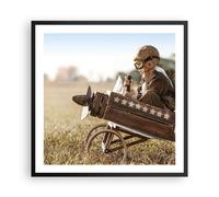 Affiche Poster 60x60cm Tableaux Image Photo Enfance Avion Jouet Wall Art