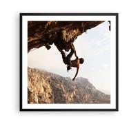 Affiche Poster 60x60cm Tableaux Image Photo Escalade extrême montagnes Grèce Art
