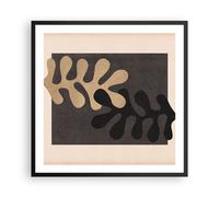 Affiche Poster 60x60cm Tableaux Image Photo Feuilles Forme Figure Wall Art