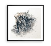 Affiche Poster 60x60cm Tableaux Image Photo Fille Arbre Graphisme Wall Art
