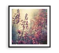 Affiche Poster 60x60cm Tableaux Image Photo Fleurs Pluie Lumière Wall Art