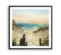 Affiche Poster 60x60cm Tableaux Image Photo Impressionnisme Mouettes Côte Art