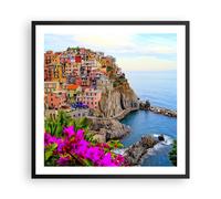 Affiche Poster 60x60cm Tableaux Image Photo Italie côte roche paysage Wall Art