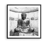 Affiche Poster 60x60cm Tableaux Image Photo Japonais Bouddha Statue Wall Art