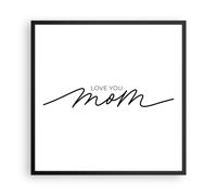 Affiche Poster 60x60cm Tableaux Image Photo Je t'aime maman Wall Art Decoration