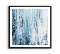 Affiche Poster 60x60cm Tableaux Image Photo L'Abstraction Ecchymose Bleu Art