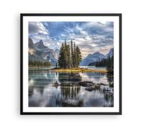 Affiche Poster 60x60cm Tableaux Image Photo Lac Paysage Nature Wall Art
