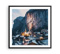 Affiche Poster 60x60cm Tableaux Image Photo Lauterbrunnen Suisse Vallée Wall Art