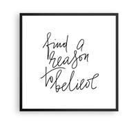 Affiche Poster 60x60cm Tableaux Image Photo Manuscrit devise croire Wall Art