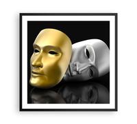 Affiche Poster 60x60cm Tableaux Image Photo Masque théâtre scène acteur Wall Art