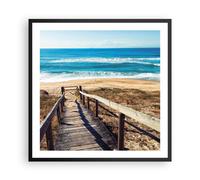 Affiche Poster 60x60cm Tableaux Image Photo Mer Plage Entrée Wall Art
