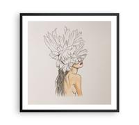 Affiche Poster 60x60cm Tableaux Image Photo Mode Femme Dessin Wall Art