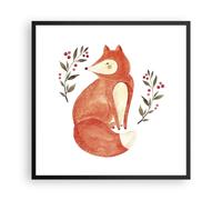 Affiche Poster 60x60cm Tableaux Image Photo Nov Illustration Renard Wall Art