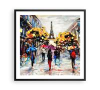 Affiche Poster 60x60cm Tableaux Image Photo Paris ville maison Wall Art