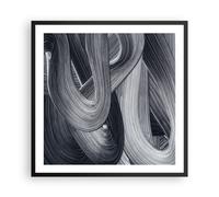 Affiche Poster 60x60cm Tableaux Image Photo Peinture Brosse Noir Wall Art