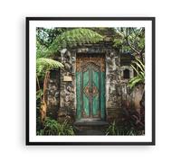 Affiche Poster 60x60cm Tableaux Image Photo Portail Porte Vert Wall Art