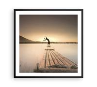 Affiche Poster 60x60cm Tableaux Image Photo Radeau Ouest Le Soleil Wall Art