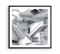 Affiche Poster 60x60cm Tableaux Image Photo Science Illusion Escaliers Wall Art