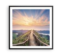 Affiche Poster 60x60cm Tableaux Image Photo Sentier Montagne Açores Wall Art