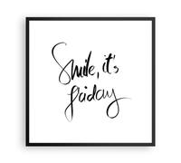 Affiche Poster 60x60cm Tableaux Image Photo Sourire moi-même vendredi Wall Art