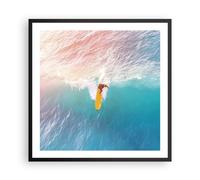 Affiche Poster 60x60cm Tableaux Image Photo Surf Vague Lumière Wall Art