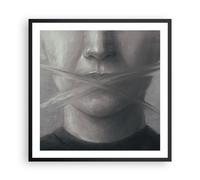 Affiche Poster 60x60cm Tableaux Image Photo Symbole Bouche Discours Wall Art