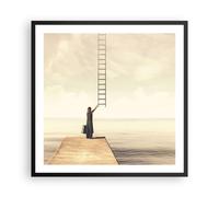 Affiche Poster 60x60cm Tableaux Image Photo Symbole Femme Échelle Wall Art