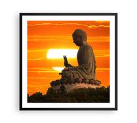 Affiche Poster 60x60cm Tableaux Image Photo temple Bouddha Wall Art Decoration