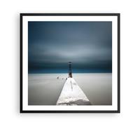 Affiche Poster 60x60cm Tableaux Image Photo Tour Plage Ciel Wall Art Decoration