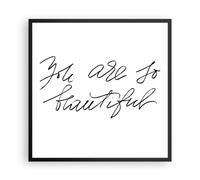 Affiche Poster 60x60cm Tableaux Image Photo Tu es tellement beau Wall Art