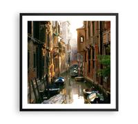 Affiche Poster 60x60cm Tableaux Image Photo Venise pont eau maison Wall Art