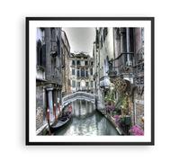 Affiche Poster 60x60cm Tableaux Image Photo Venise pont eau Wall Art Decoration
