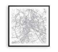 Affiche Poster 60x60cm Tableaux Image Photo Ville Carte Rome Wall Art