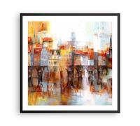 Affiche Poster 60x60cm Tableaux Image Photo ville immeuble Wall Art Decoration