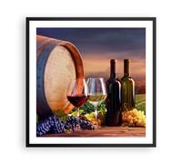 Affiche Poster 60x60cm Tableaux Image Photo vin vignoble été Wall Art