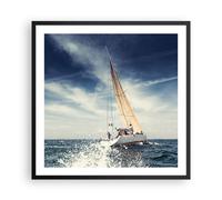 Affiche Poster 60x60cm Tableaux Image Photo Voile yacht voyage Wall Art