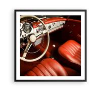 Affiche Poster 60x60cm Tableaux Image Photo Voiture Intérieur Classique Wall Art