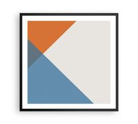 Affiche Poster 60x60cm Tableaux Image Quatre Les Couleurs L'Abstraction Art