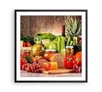 Affiche Poster 60x60cm Tableaux La nourriture les légumes le brocoli la viande
