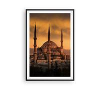 Affiche Poster 61x91cm Tableaux Coucher de soleil istanbul dinde voyage Art