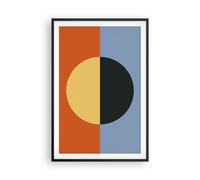 Affiche Poster 61x91cm Tableaux Image Abstraction Demi-cercle Contraste Wall Art